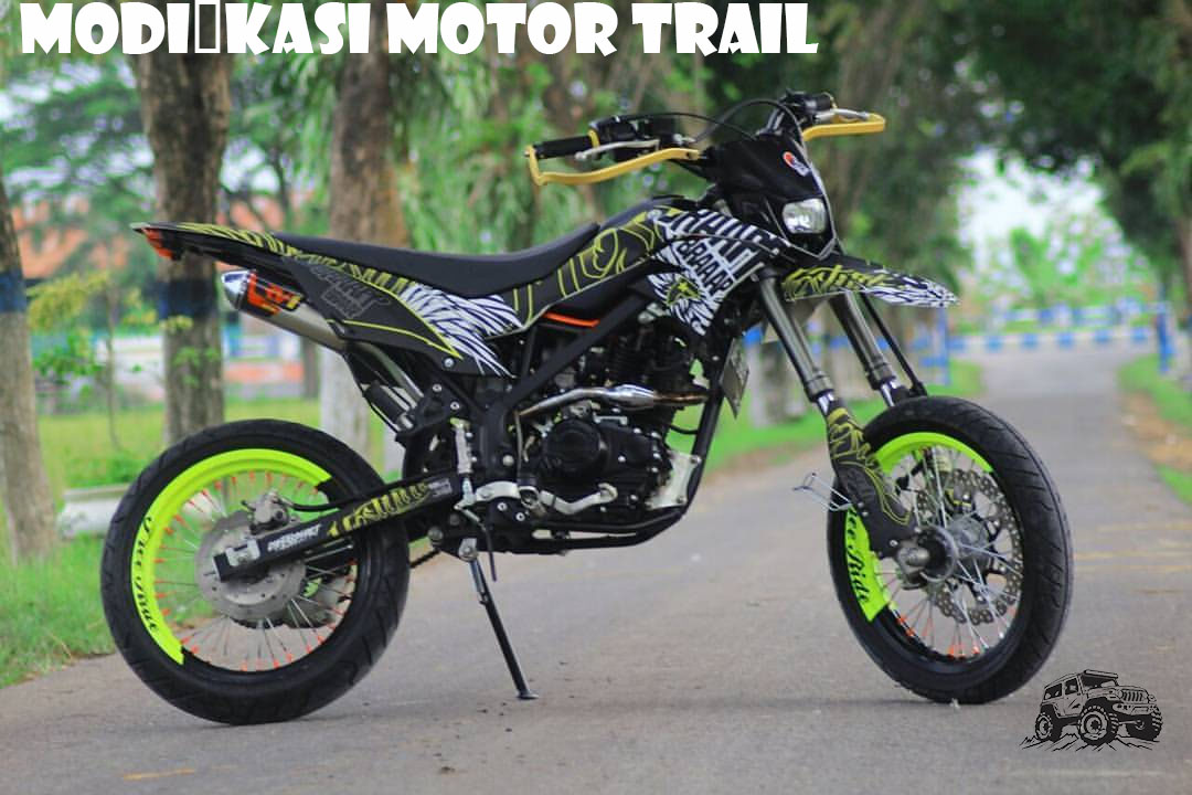 modifikasi motor trail